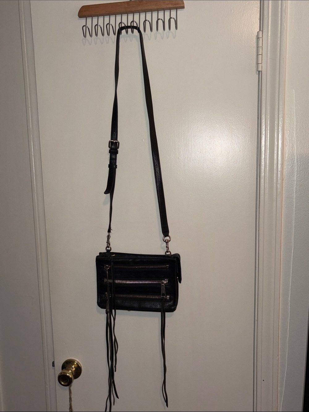 Rebecca Minkoff 3 Zip Moto Crossbody EUC